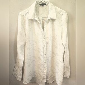 Elliott Lauren Elegant White Linen Shirt